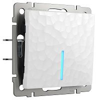 Выключатель с подсветкой без рамки Werkel Hammer 1-кл. белый картинка